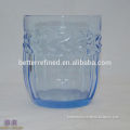 colored wheat pattern glass water cup